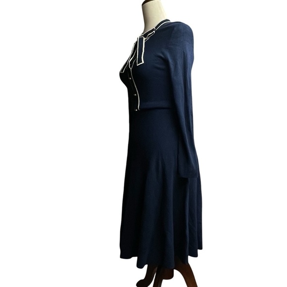 Draper James Nassau Navy Sailer Bow Sweater Dress Size extra small - Picture 8 of 14